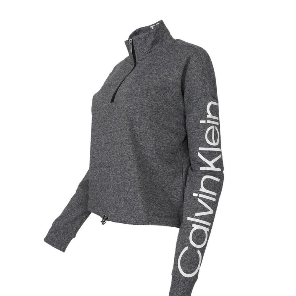 Calvin Klein Cropped 1/4 Zip Pullover Womens Size Medium